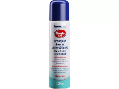 BradoLife Bradoplus kéz- és bőrfertőtlenítő 100ml ALU pumpás