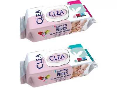 Aquella Clea baby törlőkendő 72db Vitamin E,B