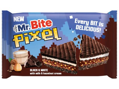 Mr.Bite Pixel kakaós ostyaszelet 30g Black&White