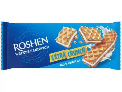 Roshen Extra Crunch 142g Vaníliás krémmel töltött ostya