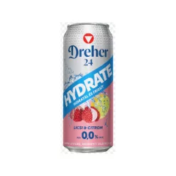 Dreher 24 0,5L 0,0% Hydrate Licsi-Citrom doboz DRS