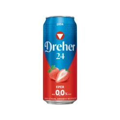 Dreher 24 0,5L 0,0% Eper dobozos DRS