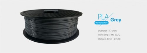 3D FILAMENT 1,75mm PLA Szürke /1kg-os tekercs/