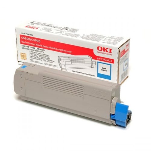 Oki C5800,5900 Toner Cián 5000 oldalra