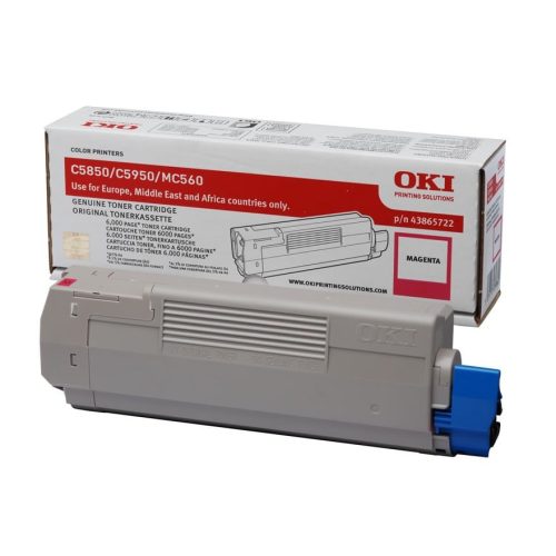 Oki C5850,5950 Toner Magenta 6000 oldalra