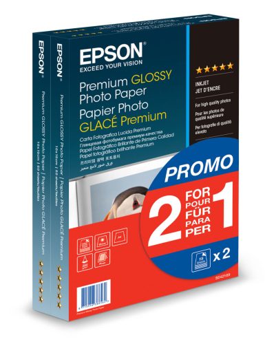 Epson prémium fényes fotópapír (10x15, 2x40 lap, 255g)