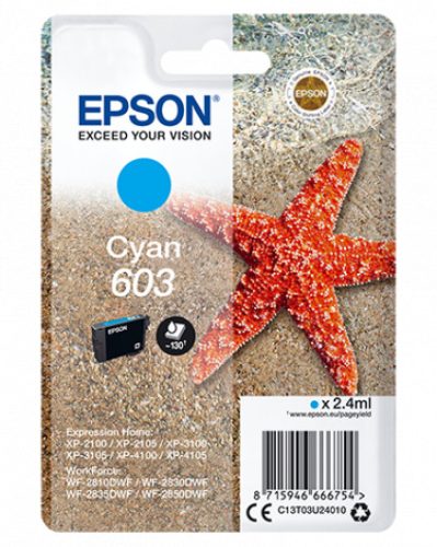 Epson T03U2 Tintapatron Cyan 2,4ml No.603