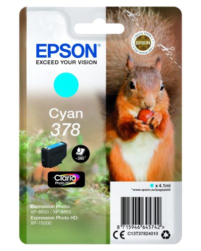 Epson T3782 Tintapatron Cyan 4,1 ml No.378