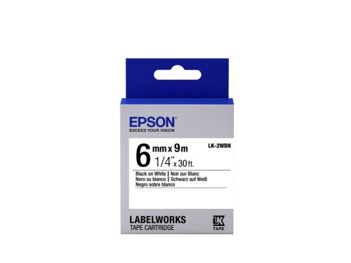 Epson LK-2WBN címkeszalag Black/White 6mm (9m)