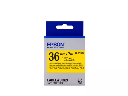 Epson LK-7YBVN címkeszalag Black/Yellow 36mm szalag(7m)