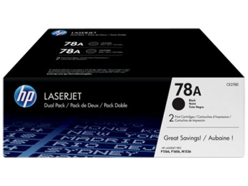 HP CE278AD Toner Black 2*2.100 oldal kapacitás No.78A