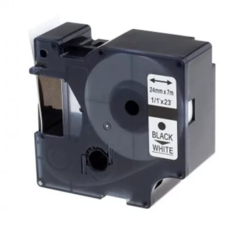Utángyártott DYMO D1 D53713 24mm x 7m fehér-fekete #S0720930