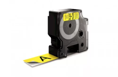 Utángyártott DYMO D1 D53718 24mm x 7m sárga-fekete #S0720980