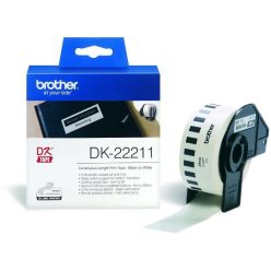   Brother DK-22211 29 mm x 15,24 m öntapadós fehér filmszalag tekercsben