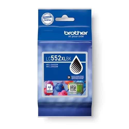 Brother LC552XLBK Tintapatron Black 60 ml 3.000 oldal kapacitás