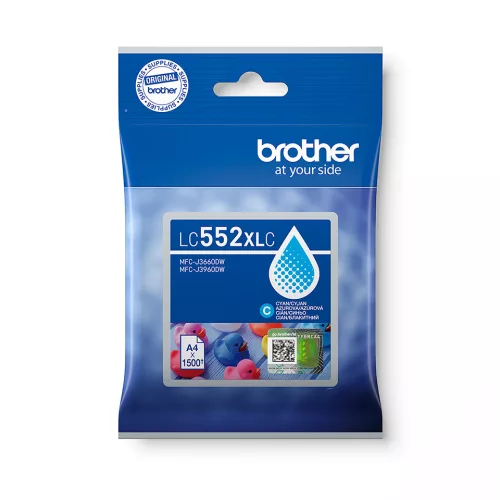 Brother LC552XLC Tintapatron Cyan 16,5 ml 1.500 oldal kapacitás