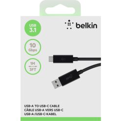 Belkin USB3.1 USB-C to USB-A 3.1 Cable 1m Black