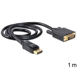   DeLock Displayport 1.2 male to DVI-D (24+1 Dual Link) male 1m Black