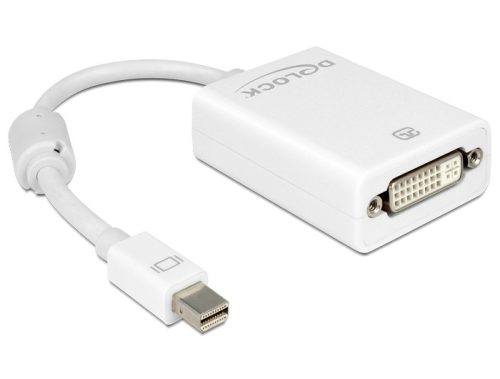 DeLock mini Displayport 1.1 male > DVI-I (Dual Link) (24+5) female Passive Adapter White