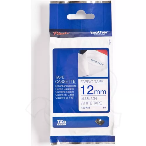 Brother TZE-555 laminált P-Touch szalag (24mm) White on Blue - 8m