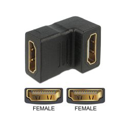 DeLock Adapter HDMI female > HDMI female 90° down