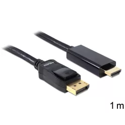   DeLock Cable Displayport 1.1 male > High Speed HDMI-A male passive 1m Black