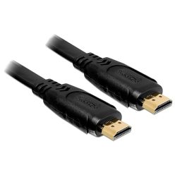   DeLock Cable High Speed HDMI with Ethernet – HDMI A male > HDMI A male flat 3m