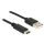 DeLock Cable USB 2.0 Type-A male > USB Type-C 2.0 male 0.5m Black