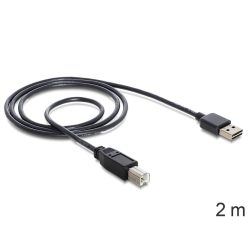   DeLock Cable EASY-USB 2.0 Type-A male > USB 2.0 Type-B male 2m Black