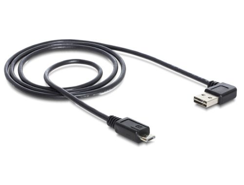 DeLock Cable EASY-USB 2.0 Type-A male angled left / right > USB 2.0 Type Micro-B male 1m Black