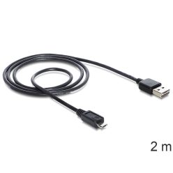   DeLock Cable EASY-USB 2.0 Type-A male > USB 2.0 Type Micro-B male 2m Black