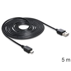   DeLock Cable EASY-USB 2.0 Type-A male > USB 2.0 Type Mini-B male 5m Black