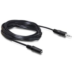   DeLock Extension Cable Audio Stereo jack 3.5 mm male / female 5m Black