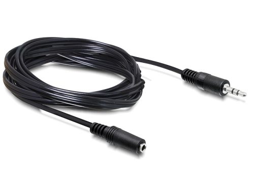 DeLock Extension Cable Audio Stereo jack 3.5 mm male / female 5m Black