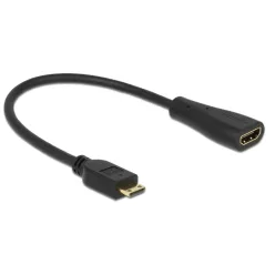   DeLock Cable High Speed HDMI with Ethernet - mini C male > A female