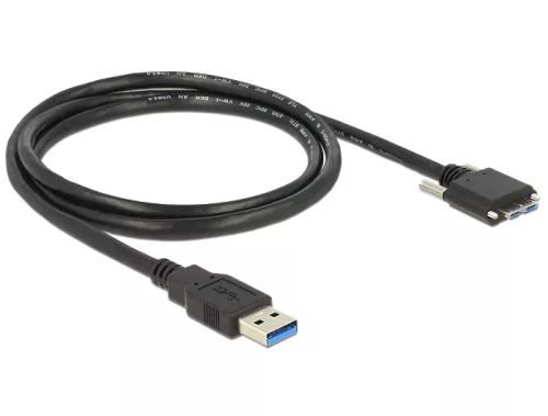DeLock Cable USB 3.0 type A male > USB 3.0 type Micro-B male with screws 1m