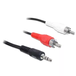   DeLock Cable Audio 3.5 mm stereo jack male > 2x RCA male 5m Black