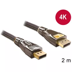   DeLock Cable Displayport 1.2 male > Displayport male 4K 2m PREMIUM