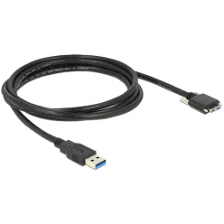   DeLock Cable USB 3.0 type A male > USB 3.0 type Micro-B male with screws 2m