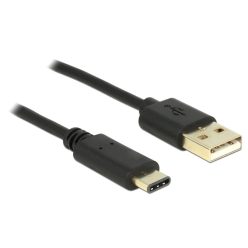   DeLock Cable USB 2.0 Type-A male > USB Type-C 2.0 male 2m Black