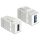 DeLock Keystone module USB 3.0 A female > USB 3.0 A female White