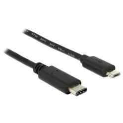   DeLock Cable USB Type-C 2.0 male > USB 2.0 Type Micro-B male 0,5m Black