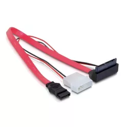   DeLock Cable Micro SATA male > 2 pin power 5 V / 3,3 V + SATA 7 pin 30cm upwards angled