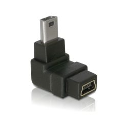 DeLock Adapter USB-B mini 5pin male/female 90°angled