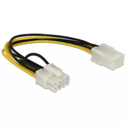   DeLock Power Cable PCI Express 6 pin female > PCI Express 8 pin male 20cm