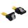 DeLock Cable SATA 6 Gb/s male straight > SATA male downwards angled 20cm Yellow Metal