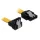 DeLock Cable SATA 6 Gb/s male straight > SATA male downwards angled 20cm Yellow Metal