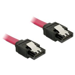   DeLock Cable SATA 6 Gb/s male straight > SATA male straight 30cm Red Metal