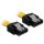 DeLock cable SATA 70cm straight/straight metal Yellow