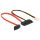 DeLock Cable SATA 6Gb/s 7pin receptacle+Floppy 4pin power receptacle(5V+12 V)>SATA22pin receptacle straight